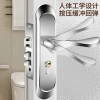 No high-quality stainless steel mechanical door lock, thickened pressure handle, indoor silent room door lock, bedroom solid wood door, suitable lock core handle Application Scenario